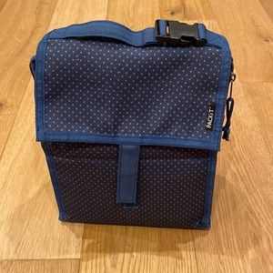 PackIt Freezable Lunch Bag | One Size | Navy Blue Mini Dots